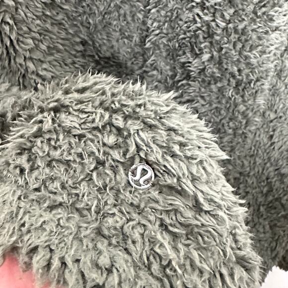 LULULEMON Warm Restore Sherpa Pullover Army Green Sz M/L - Picture 4 of 6